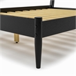Camaflexi Mid-Century Solid Wood Full Panel Bed in Scandinavian Oak