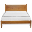 Camaflexi Mid-Century Solid Wood Queen Panel Bed in Castanho Finish