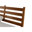 Camaflexi Mid-Century Solid Wood Slat Queen Bed in Castanho Brown