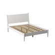 Camaflexi Mid-Century Solid Wood Queen Panel Bed in Scandinavian Oak