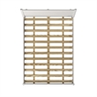 Camaflexi Mid-Century Solid Wood Queen Panel Bed in Scandinavian Oak