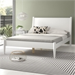 Camaflexi Mid-Century Solid Wood Queen Panel Bed in Scandinavian Oak