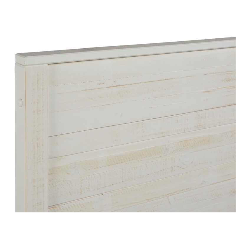 Camaflexi Baja Solid Wood Full Platform Bed in Shabby White