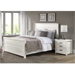 Camaflexi Carmel Solid Wood Queen Bed in Antique White