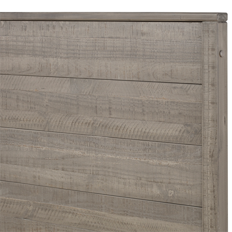 Camaflexi Baja Solid Wood King Platform Bed in Driftwood Gray