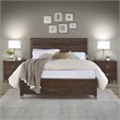 Camaflexi Baja Solid Wood Queen Platform Bed in Walnut