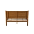 Camaflexi Solid Wood King Panel Bed in Castanho Brown