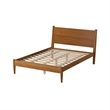 Camaflexi Solid Wood King Panel Bed in Castanho Brown