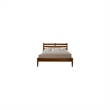 Camaflexi Mid-Century Solid Wood Slat King Bed in Castanho Brown