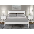 Camaflexi Mid-Century Solid Wood King Panel Bed in White