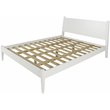 Camaflexi Mid-Century Solid Wood King Panel Bed in White