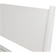 Camaflexi Mid-Century Solid Wood King Panel Bed in White