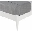 Camaflexi Mid-Century Solid Wood King Panel Bed in White