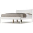 Camaflexi Mid-Century Solid Wood King Panel Bed in White