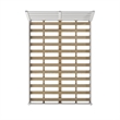 Camaflexi Mid-Century Solid Wood Slat King Bed in White