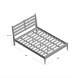 Camaflexi Mid-Century Solid Wood Slat King Bed in White