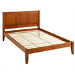 Camaflexi Shaker Style Solid Wood Full Panel Platform Bed in Cappuccino