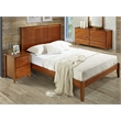 Camaflexi Shaker Style Solid Wood Full Panel Platform Bed in Cappuccino