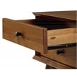 Camaflexi Mid-Century Solid Wood 2-Drawer Nightstand in Castanho Brown