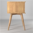 Camaflexi Mid-Century Solid Wood 2-Drawer Nightstand in Scandinavian Oak