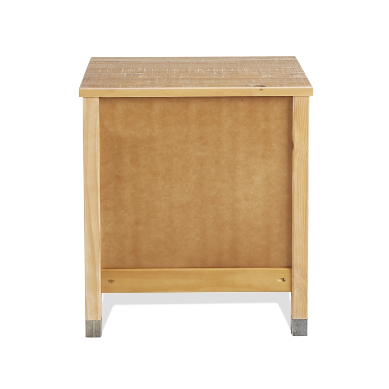 Camaflexi Baja Solid Wood 2-Drawer Nightstand in Barnwood