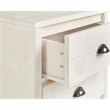 Camaflexi Baja Solid Wood 2-Drawer Nightstand in Shabby White