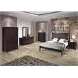 Camaflexi Shaker Style Solid Wood 2-Drawer Nightstand in Cappuccino