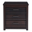 Camaflexi Carmel Solid Wood 3-Drawer Nightstand in Antique Walnut