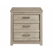 Camaflexi Carmel Solid Wood 3-Drawer Nightstand in Antique Gray