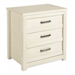 Camaflexi Carmel Solid Wood 3-Drawer Nightstand in Antique White
