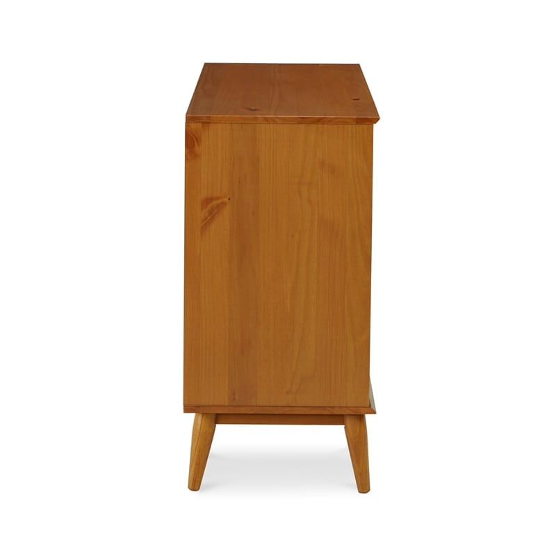 Camaflexi Mid-Century Solid Wood 3-Drawer Bedroom Dresser in Castanho Brown
