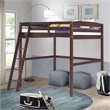 Camaflexi Tribeca Solid Wood High Loft Bed Frame Full in Cappuccino