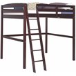 Camaflexi Tribeca Solid Wood High Loft Bed Frame Full in Cappuccino