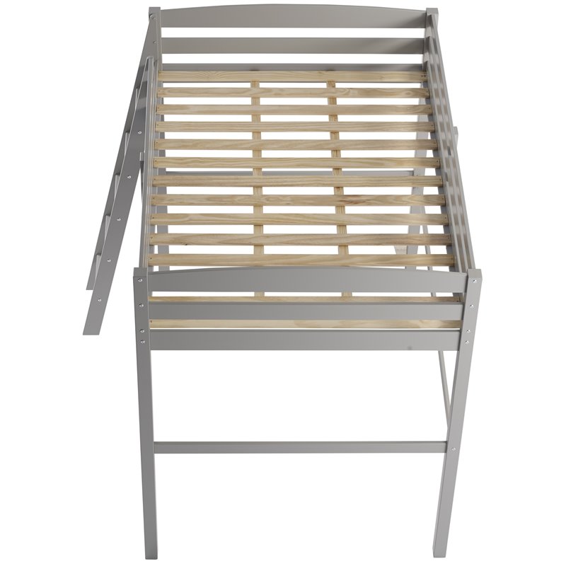 Camaflexi Tribeca Solid Wood High Loft Bed Frame Full in Gray