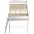 Camaflexi Tribeca Solid Wood High Loft Bed Frame Full in White