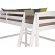 Camaflexi Tribeca Solid Wood High Loft Bed Frame Full in White