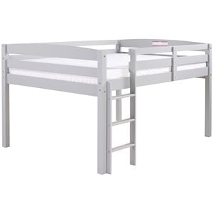 Camaflexi Tribeca Solid Wood Low Loft Bed Frame Full in Gray