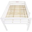Camaflexi Tribeca Solid Wood Low Loft Bed Frame Full in White