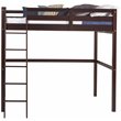 Camaflexi Tribeca Solid Wood High Loft Bed Frame Twin in Cappuccino