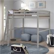 Camaflexi Tribeca Solid Wood High Loft Bed Frame Twin in Gray