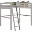 Camaflexi Tribeca Solid Wood High Loft Bed Frame Twin in Gray