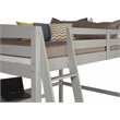 Camaflexi Tribeca Solid Wood High Loft Bed Frame Twin in Gray