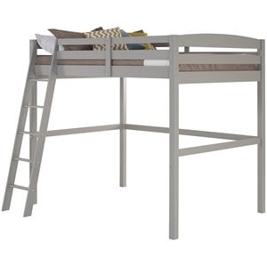 Camaflexi Tribeca Solid Wood High Loft Bed Frame Twin in Gray