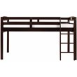 Camaflexi Tribeca Solid Wood Low Loft Bed Frame Twin in Cappuccino
