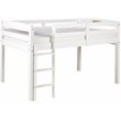 Camaflexi Tribeca Solid Wood Low Loft Bed Frame Twin in White