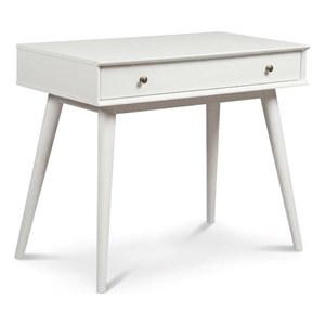 Camaflexi Mid-Century 36.76&quotW Wood Writing Desk in White