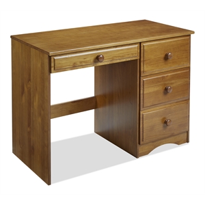 Camaflexi Essentials 43.5&quotW Solid Wood 4-Drawers Computer Desk in Castanho Brown