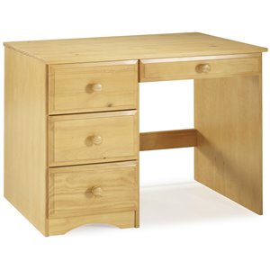 Camaflexi Essentials 43.5&quotW Solid Wood 4-Drawers Computer Desk in Natural