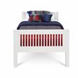 Camaflexi Twin Size Platform Bed - Mission Headboard - White Finish