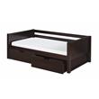 Camaflexi Daybed / Panel Headboard / Solid Wood / Drawers / Cappuccino - Twin